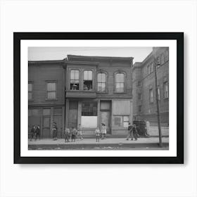House And Children In African American Section Of Chicago, Illinois By Russell Lee Art Print