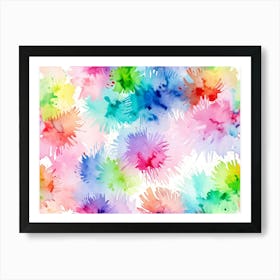 Watercolor Splashes 6 Art Print