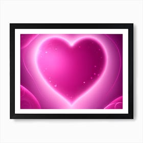 A Glowing Pink Heart Vibrant Horizontal Composition 13 Art Print