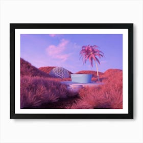 Pink Landscape 3d Art Print