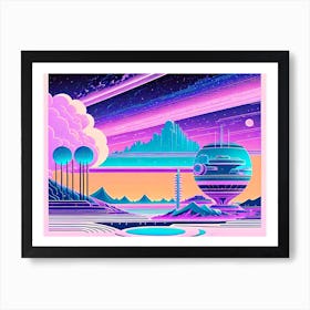 Psychedelic Landscape 2 Art Print