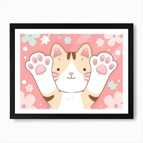 Kawaii Cat 3 Art Print