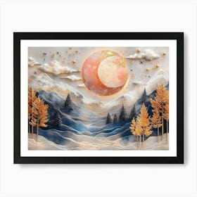 Moon In The Sky Art Print