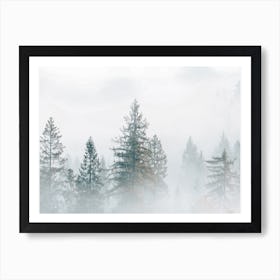 Moody Forest Scenery Art Print