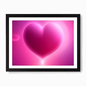 A Glowing Pink Heart Vibrant Horizontal Composition 9 Art Print