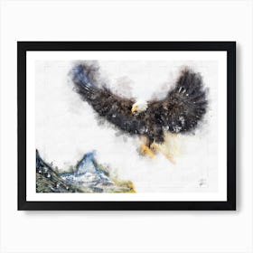 Flying Eagle Art Print