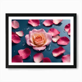 Pink Rose Petals Art Print