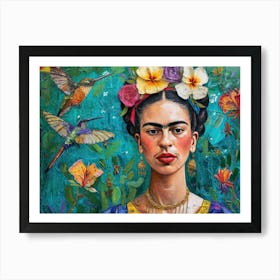 Contemporary Artwork Inspired By Frida Kahlo 2 Art Print