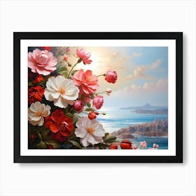 Roses By The Sea Affiche