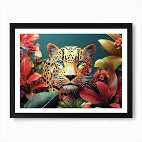 Leopard In The Jungle 3 Art Print