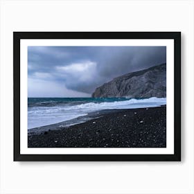 Black Sand Beach Art Print