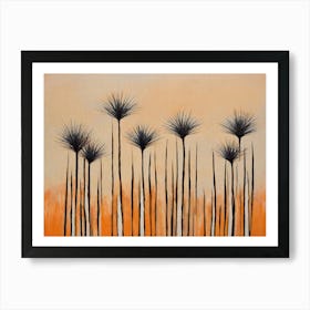 Australian orange native flowers Art Print