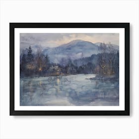 Night By The Lake Art Print