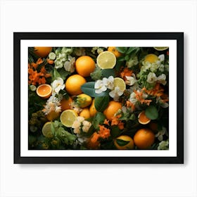 Flowers And Citrus 17 Art Print