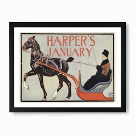 Harper's January, Edward Penfield Art Print