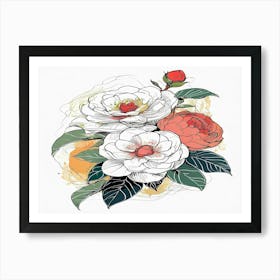 Camellias Art Print