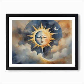Sun and Moon 8 Art Print
