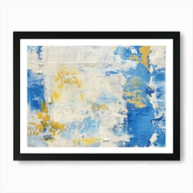 Abstract In Blue And Yellow Art Print
