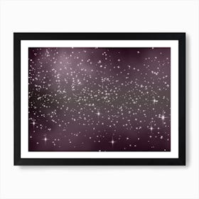 Lavender Pink Tone Shining Star Background Art Print