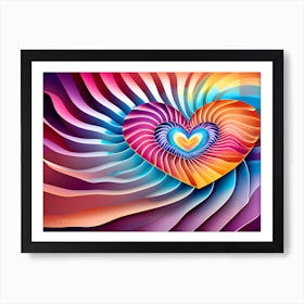 Abstract Heart Art Print