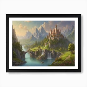 Castle On A Mountain Art Print