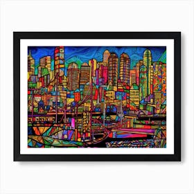 Vancouver Province - Vancouver Cityscape Art Print