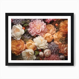 Baroque Peonies Art Print