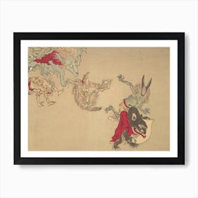 Night Parade of A Hundred Demons Kawanabe Kyosai Vintage Japanese Woodblock Print Yokai 20 Art Print