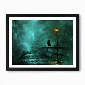 Crow On The Street Art Print