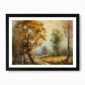 Printable Wall Art, Vintage Landscape, Farmhouse Wall Decorations, Vintage Landscape Oil Painting.12 1 Art Print