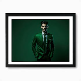 Bussinness Man Green (16) Art Print