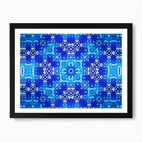 Blue Moonlight Pattern 1 Art Print