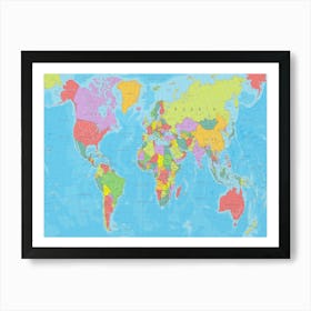 Political world map 6 Art Print