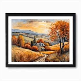 Autumn Landscape Painting (48) Art Print