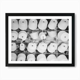 Spools Of Cotton Thread With Woman Repairing Break, Laurel Cotton Mill,Laurel, Mississippi By Russell Lee Art Print