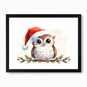 Christmas Owl 14 Art Print