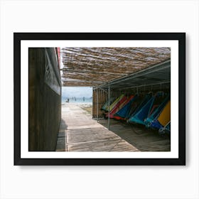 Windsurf fun at Greece Art Print