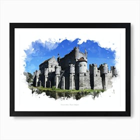 Gravensteen, Ghent, Belgium Art Print