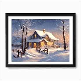 CHRISTMAS night 7 vector art Art Print