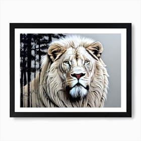 Lion In The Forest 58 Art Print