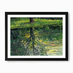 Reflection In The Pond Art Print