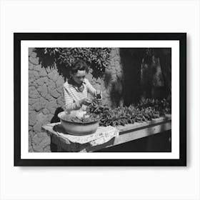 Untitled Photo, Possibly Related To Spanish Boy Stringing Chili Peppers For Drying, Concho, Arizona By Russell Lee Art Print