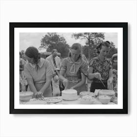 Cutting Cakes, Dinner Of All Day Community Sing, Pie Town, New Mexico By Russell Lee Art Print