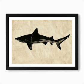 Goblin Shark Silhouette 3 Art Print