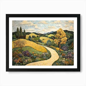 European Countryside Tapestry 11 Art Print