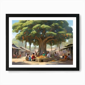 Banyan Tree paintings art print Art Print