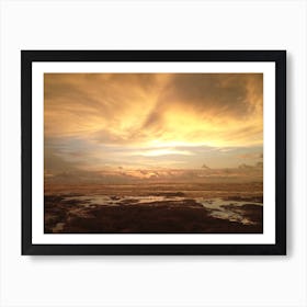 Swirling Sunset on Beach in Costa Rica - Horizontal Art Print