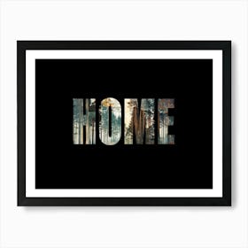 Home Poster Forest Collage Vintage 7 Art Print