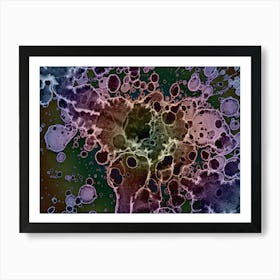 Watercolor Abstraction Purple Splashes 1 Art Print