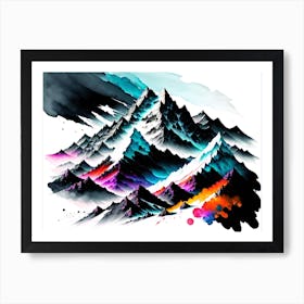 Abstract Mountain Painting 2 Art Print